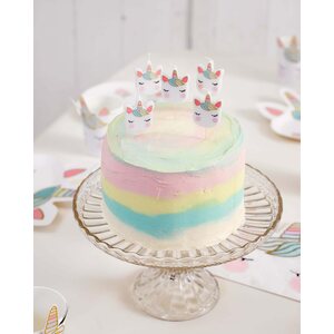 We heart unicorn shaped candles 5pk