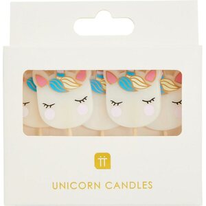 We heart unicorn shaped candles 5pk