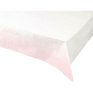 We heart pink paper table cover (180cm x 120cm)