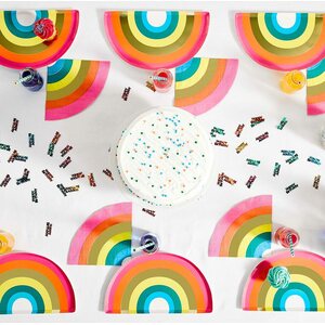 Rainbow shaped plate, with foil (12pk)