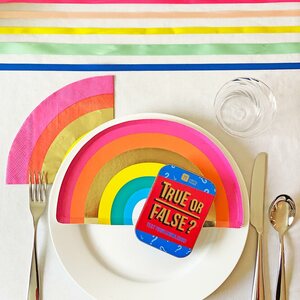 Rainbow shaped plate, with foil (12pk)