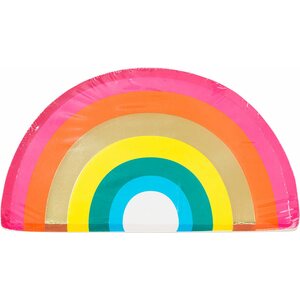Rainbow shaped plate, with foil (12pk)