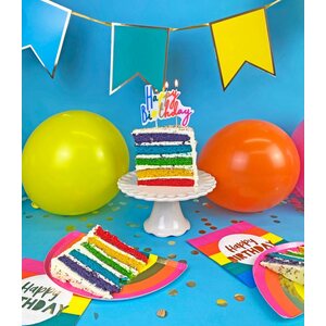 Rainbow shaped plate, with foil (12pk)