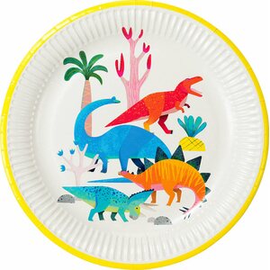 Dinosaur plate 23cm 8pk