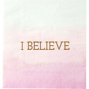 We heart unicorns cocktail napkin