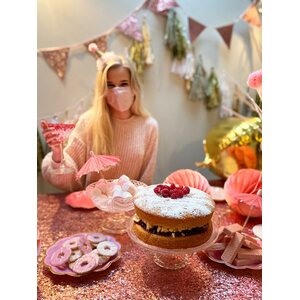 Luxe pink glitter table runner, 1.8m