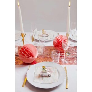 Luxe pink glitter table runner, 1.8m