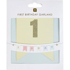 We heart birthdays one today garland