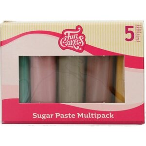 FunCakes Sugar Paste Multipack Earth Colours 5x100 g