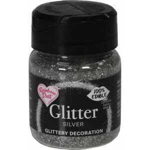 Rainbow Dust syötävä glitter hopea 40 g