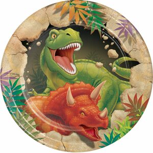 Dino Blast Paper Lunch Plates Sturdy Style