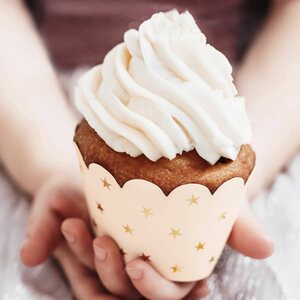 Muffinsikääre, vaalea persikka, 6 kpl/pkt