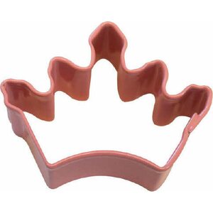 Mini Crown Poly-Resin Coated Cookie Cutter Pink