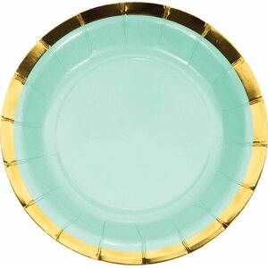 Pastel Celebrations Paper Lunch Plates Multi-Pack Foil