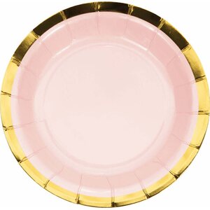 Pastel Celebrations Paper Lunch Plates Multi-Pack Foil
