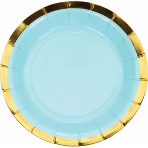 Pastel Celebrations Paper Lunch Plates Multi-Pack Foil