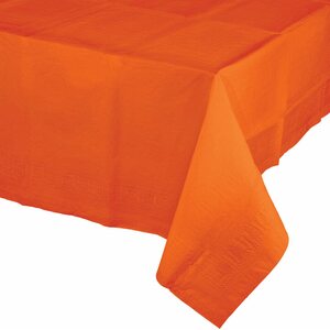 Plastic Lined Polytissue Tablecover Sunkissed Orange