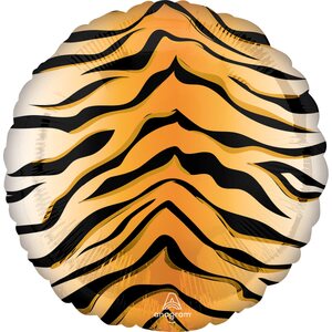Standard Tiger Print Animalz Foil Balloon S18 Packaged