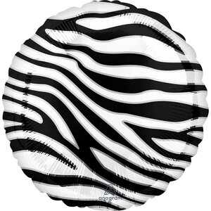 Standard Zebra Print Animalz Foil Balloon S18 Packaged