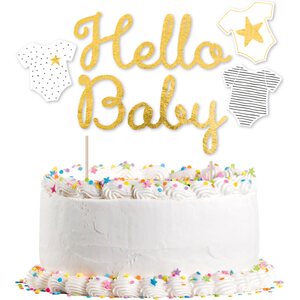 Cake Decoration Hello Baby Paper
