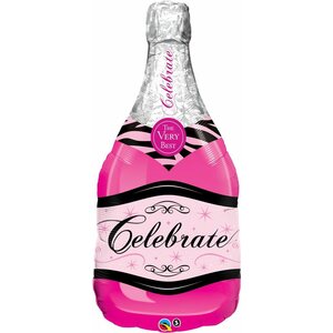 Shampanjapullo Celebrate pinkki muotofoliopallo