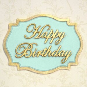 Katy Sue silikonimuotti, happy birthday -plakaati