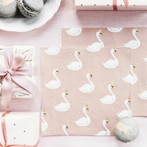 Lovely Swan isot lautasliinat 20 kpl/pkt