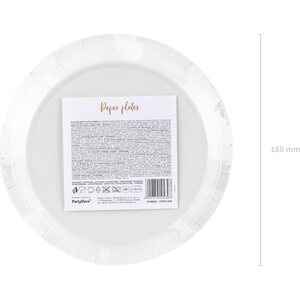 Plates Polka Dots, white, 18cm 1pkt/6pc.