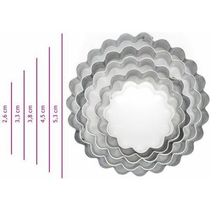 Patisse Cookie Cutter Fluted Ring set/5