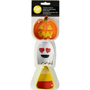 Wilton Cookie Cutter Pumpkin-Ghost-Candy Corn Set/3
