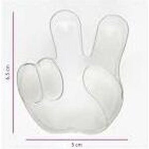 Keksimuotti peace-emoji 6,5 cm