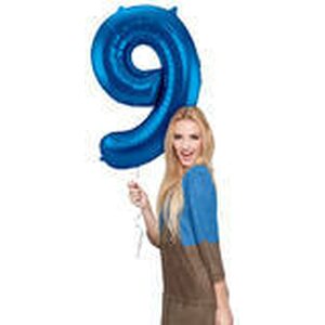 Numerofolio 9 metallinhohtosininen 86 cm
