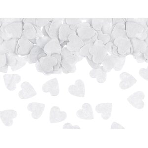 Pöytäkonfetti sydän valkoinen 1,6 x 1,6 cm 15 g