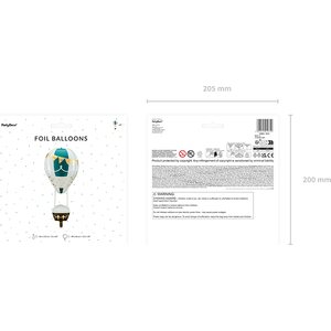 Kuumailmapallo muotofolio 36 x 110 cm