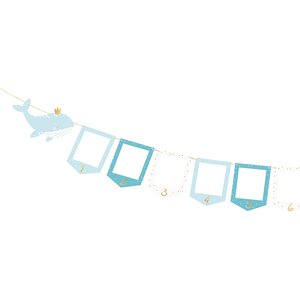 Photo frame garland - Whale, 10.5x15 cm, mix