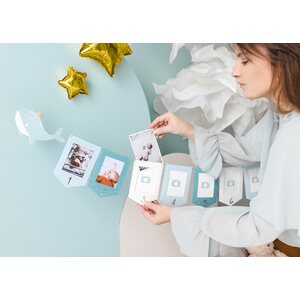 Photo frame garland - Whale, 10.5x15 cm, mix