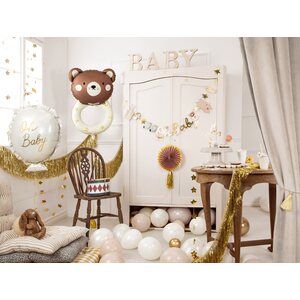 Foil balloon Teddy rattle, 61x88 cm, mix
