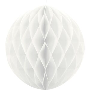 Honeycomb Ball, white, 30 cm