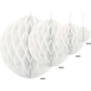 Honeycomb Ball, white, 30 cm