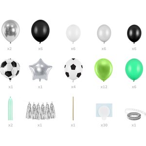 Balloon garland - Football, mix, 150x126cm