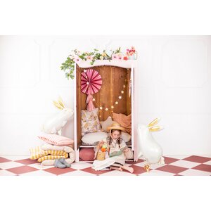 Decorative Rosettes Flowers, mix, 26-43 cm: 1pkt/3pc.