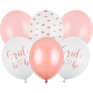 Balloons 30 cm, Bride to be, mix: 1pkt/6pc.
