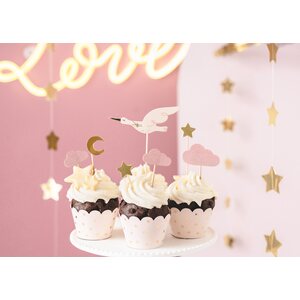 Cupcake toppers - Stork, 11-12 cm: 1pkt/7pc.