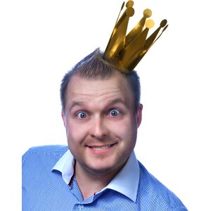 Party crowns, gold, 7cm: 1pkt/3pc.