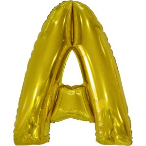 Large Letter A Gold Foil Balloon N34 Packaged 86 cm x 67 cm