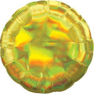 Hologrammikeltainen pyöreä tavallinen foliopallo