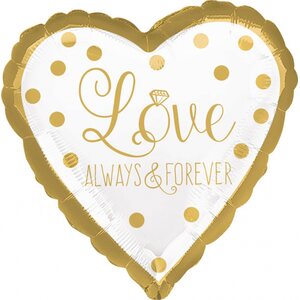 Love always & Forever sydän tavallinen foliopallo