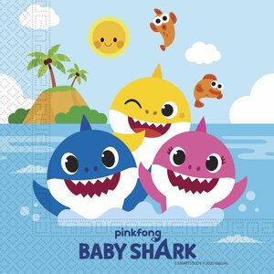 Baby Shark Suuri Lautasliina 20 kpl/pkt