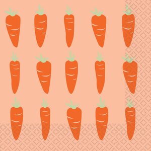Porkkana lautasliina suuri 33 x 33 cm 16 kpl/pkt