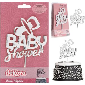 Kakunkoriste Baby Shower hopea muovia 16 x 10 cm